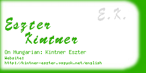 eszter kintner business card